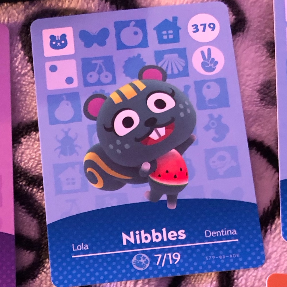 Nibbles Amiibo card